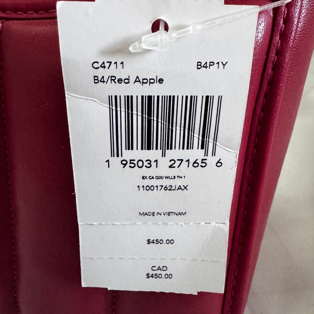 New. NWT Never used Coach Willis Top Handle 18 With Quilting - Picture 7 of 15